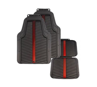 Set of 4 Rubber Mat RED BULL RACING Black & Red
