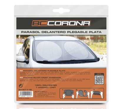 Foldable Car Sunshades Silver 150x80