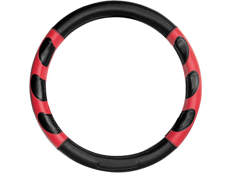 Steering Wheel Cover Grip Red/Black
