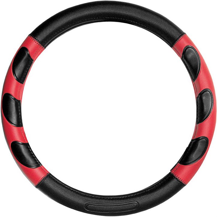 Steering Wheel Cover Grip Red/Black