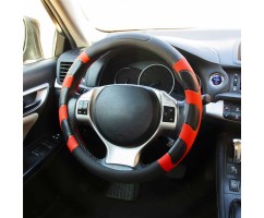 Steering Wheel Cover Grip Red/Black