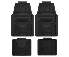 Set of 4 PVC Rubber Mat Black MICHELIN