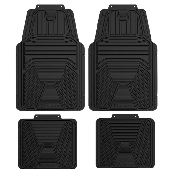 Set of 4 PVC Rubber Mat Black MICHELIN