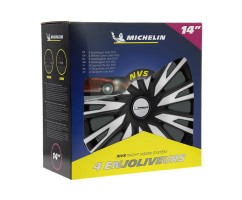 Jeu Enjoliveurs COP S&B 14'' MICHELIN Noir et Gris