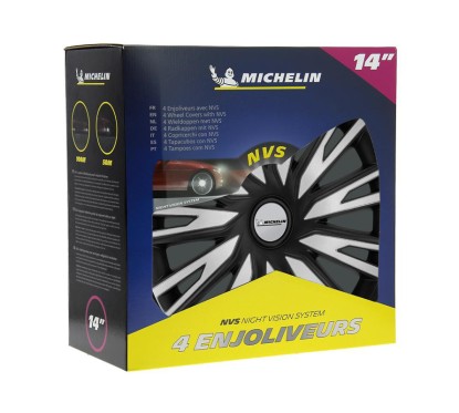 Tampões de Roda COP S&B 14'' MICHELIN Preto e Prata