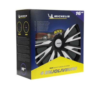 Tampões de Roda COP S&B 16'' MICHELIN Preto e Prata
