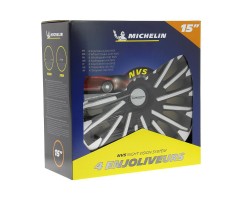 Jeu Enjoliveurs NVS Soho S&B 15'' MICHELIN Noir et Gris