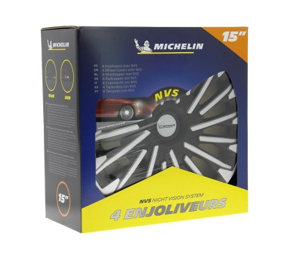 Tampões de Roda NVS Soho S&B 15'' MICHELIN Preto e Prata