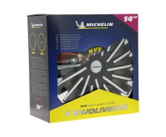 Juego Tapacubos NVS Soho S&B 14'' MICHELIN Negro y Plata