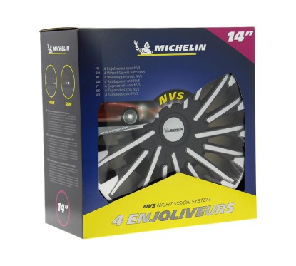 Tampões de Roda NVS Soho S&B 14'' MICHELIN Preto e Prata