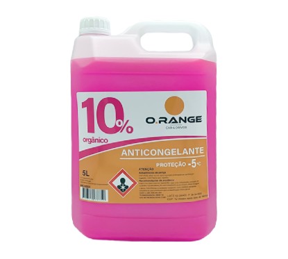 Anticongelante 5L O.RANGE 10% Rosa OAT - Protección -5°C