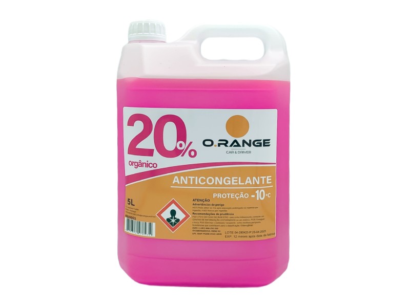 Antifreeze 5L O.RANGE 20% Pink OAT - Protection -10°C