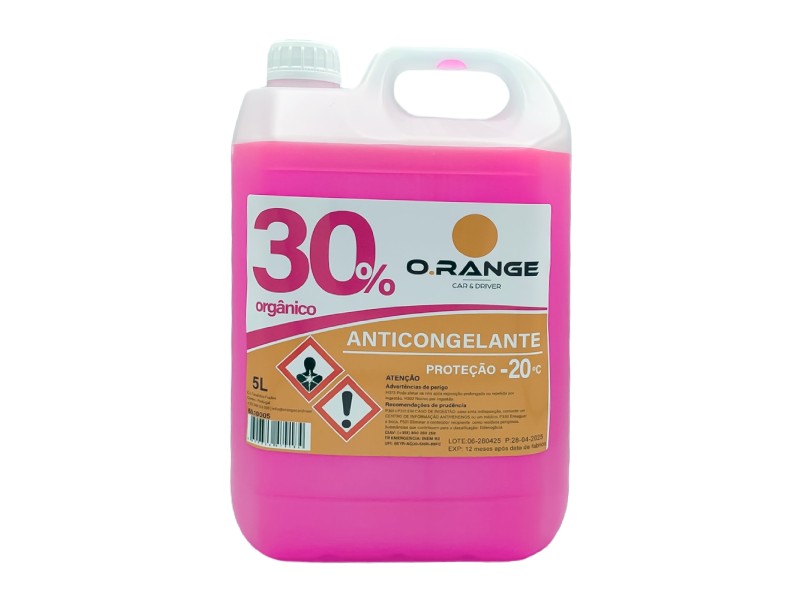 Antigel 5L O.RANGE 30% Rose OAT - Protection -20°C