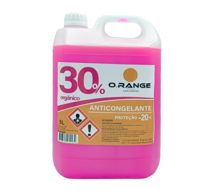 Anticongelante 5L O.RANGE 30% Rosa OAT - Protección -20°C