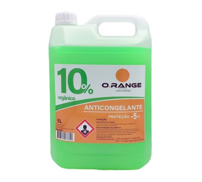 Antifreeze 5L O.RANGE 10% Green SI-OAT - Protection -5°C