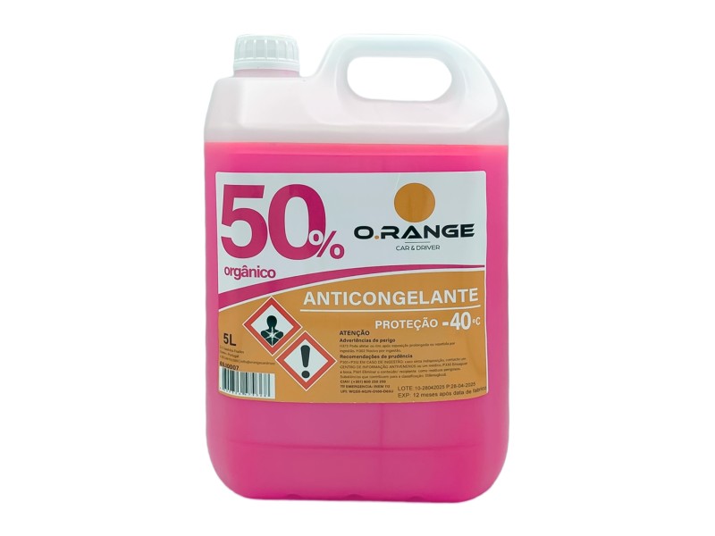 Antifreeze 5L O.RANGE 50% Pink OAT - Protection -40°C