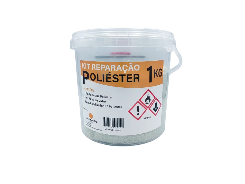 Kit de Reparação de Poliéster O.RANGE 1KG Kit de Reparação de Poliéster O.RANGE 1KG