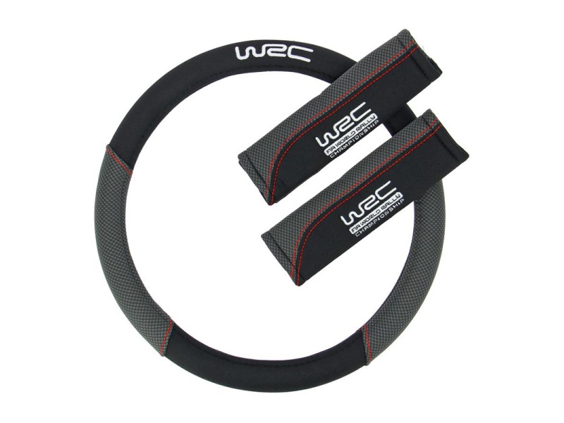 Cobertura de Volante WRC + Almofadas Preto