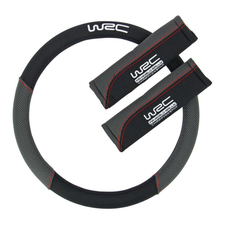 Cobertura de Volante WRC + Almofadas Preto