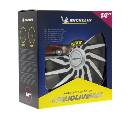 Tampões de Roda NVS Kendo S&B 14'' MICHELIN Preto e Prata