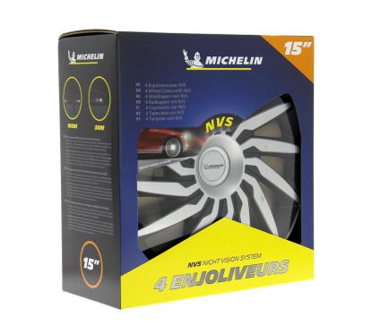 Jeu Enjoliveurs NVS Kendo S&B 15'' MICHELIN Noir et Gris