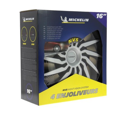 Juego Tapacubos NVS Kendo S&B 16'' MICHELIN Negro y Plata