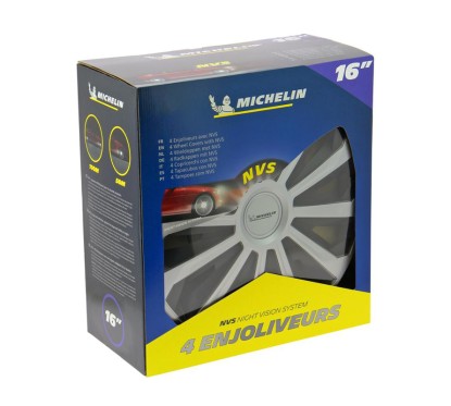 Juego Tapacubos NVS 04 16'' MICHELIN Negro y Plata