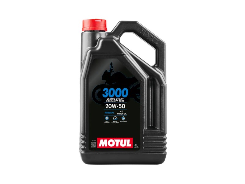 Huile Motos 4T MOTUL 3000 20W-50 4T 4L Huile Motos 4T MOTUL 3000 20W-50 4T 4L