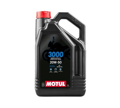 Huile Motos 4T MOTUL 3000 20W-50 4T 4L