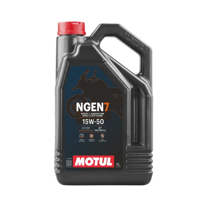 Huile Motos 4T MOTUL NGEN 7 15W-50 4T 4L