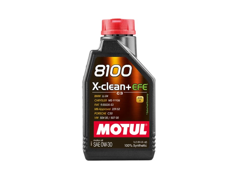 Huile Moteur MOTUL 8100 X-CLEAN+ EFE 0W-30 1L