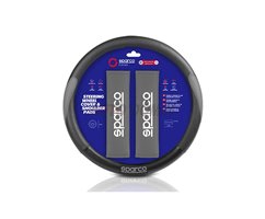 [27.SPC1116KGR] BKGR STEERING WHEEL COVER + BELT PADS