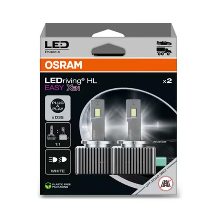 Kit 2 Lâmpadas LED D3S 12V/42W OSRAM LEDriving® HL EASY XEN