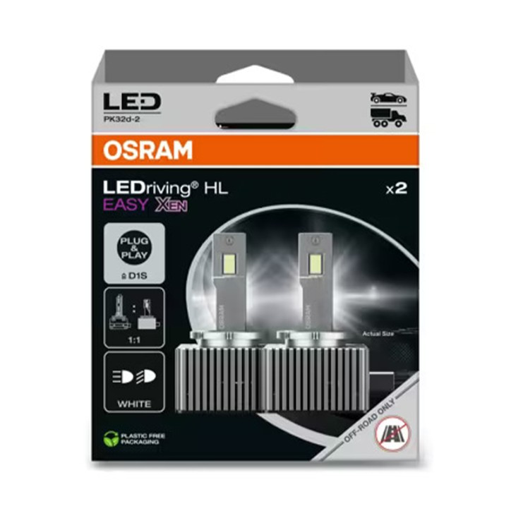 Kit 2 Lampes LED D1S 12V/40W OSRAM LEDriving® HL EASY XEN