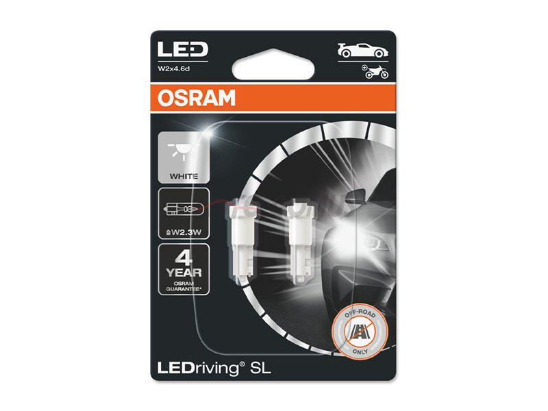 Kit 2 Lampes LED W2.3W 12V/0.25W OSRAM LEDriving SL® T5