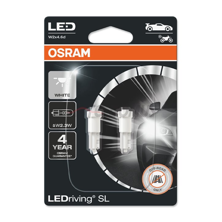 [06.2723DWP-02B] Kit 2 Lampes LED W2.3W 12V/0.25W OSRAM LEDriving SL® T5
