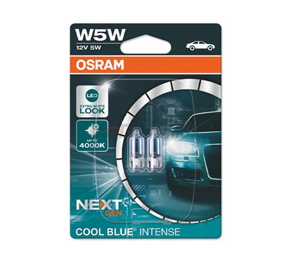 [06.2825CBN-02B] Kit 2 Lâmpadas W5W 12V/5W OSRAM Cool Blue Intense® NEXT GEN