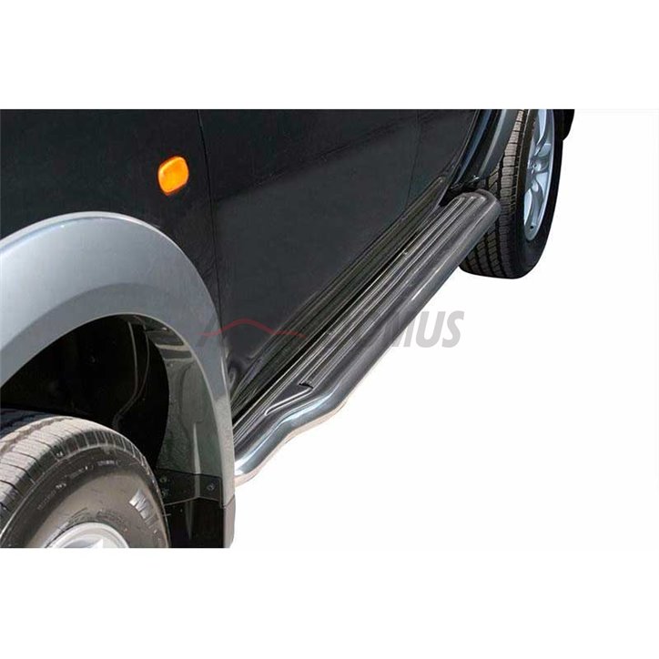 Estribos Mitsubishi L200 06-09 Club Cab Inox C/ Plataforma