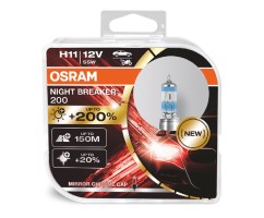 Kit 2 Lamps H11 12V/55W OSRAM Night Breaker® 200 HCB