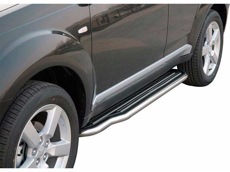 Estriberas Mitsubishi Outlander 07-09 Inox C/ Plataforma Estriberas Mitsubishi Outlander 07-09 Inox C/ Plataforma
