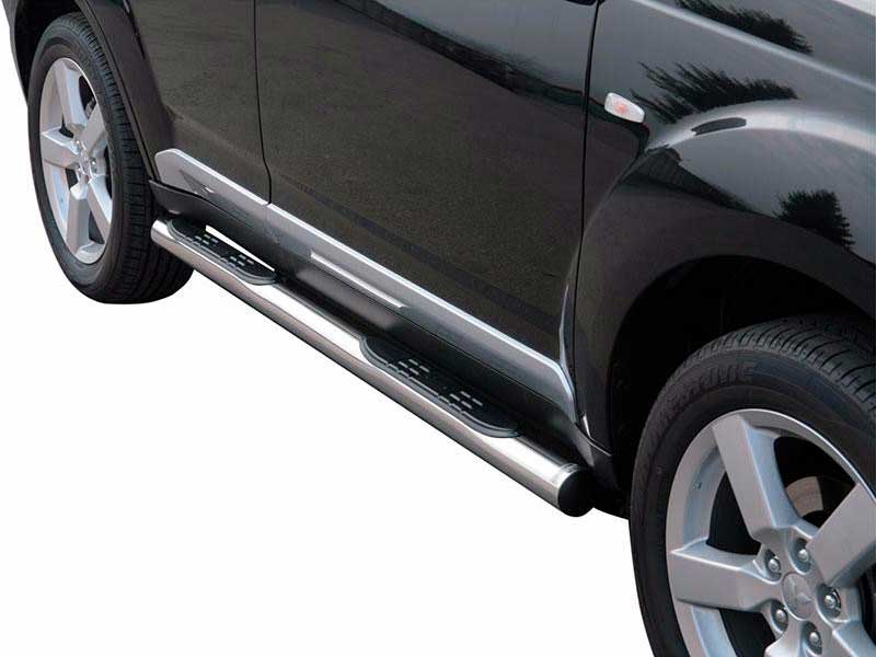 Estribos Mitsubishi Outlander 07-09 Inox Tubo 76MM Estribos Mitsubishi Outlander 07-09 Inox Tubo 76MM