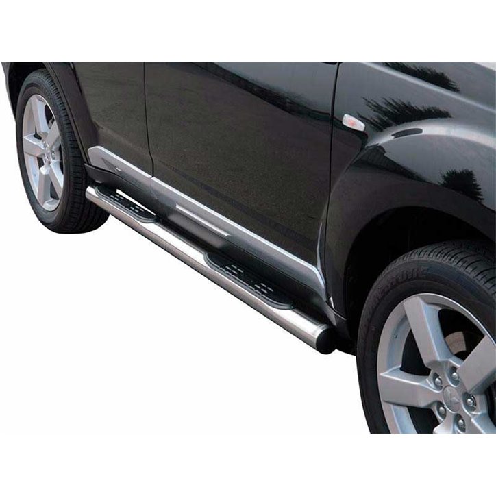 Estribos Mitsubishi Outlander 07-09 Inox Tubo 76MM