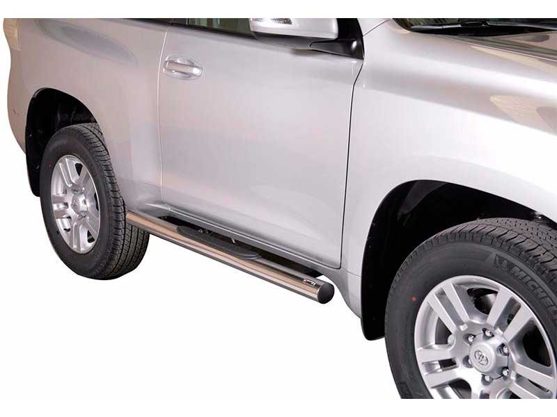 Estriberas Toyota Land Cruiser 150 2009+ 3P Inox Tubo 76MM Estriberas Toyota Land Cruiser 150 2009+ 3P Inox Tubo 76MM